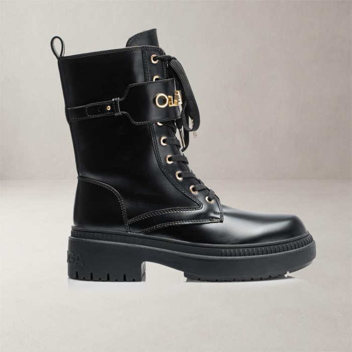 BUTY DAMSKIE WORKERY GOLD OLAVOGA SHOES DICE BLACK