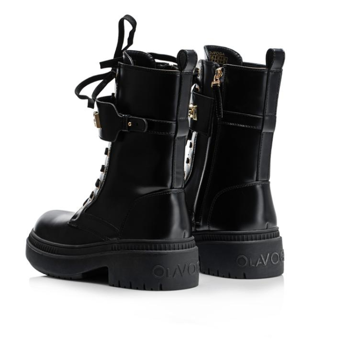 BUTY DAMSKIE WORKERY GOLD OLAVOGA SHOES DICE BLACK
