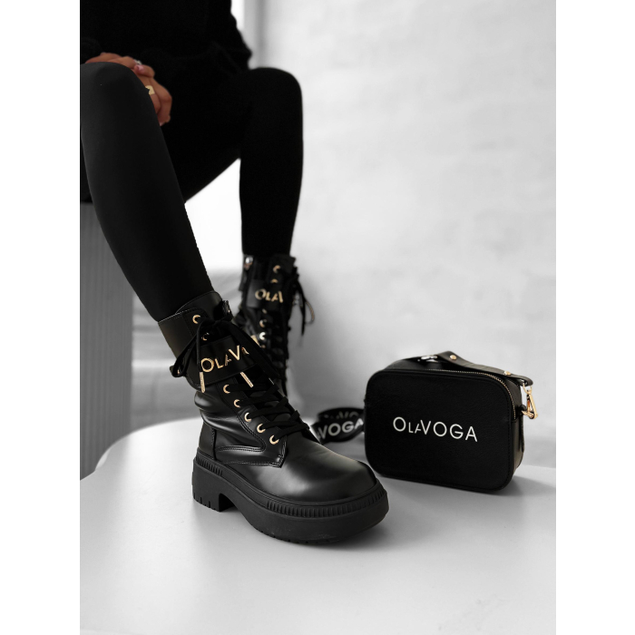 BUTY DAMSKIE WORKERY GOLD OLAVOGA SHOES DICE BLACK