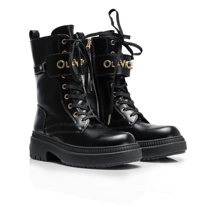 BUTY DAMSKIE WORKERY GOLD OLAVOGA SHOES DICE BLACK
