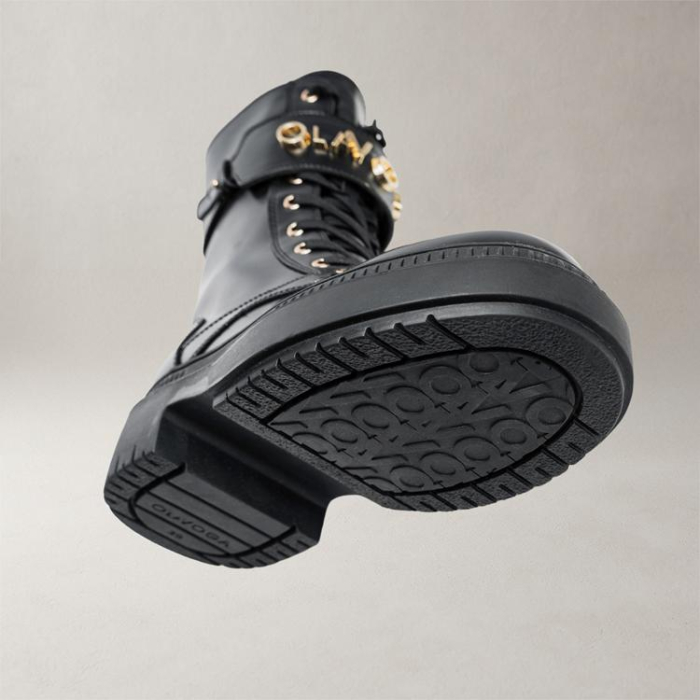 BUTY DAMSKIE WORKERY GOLD OLAVOGA SHOES DICE BLACK