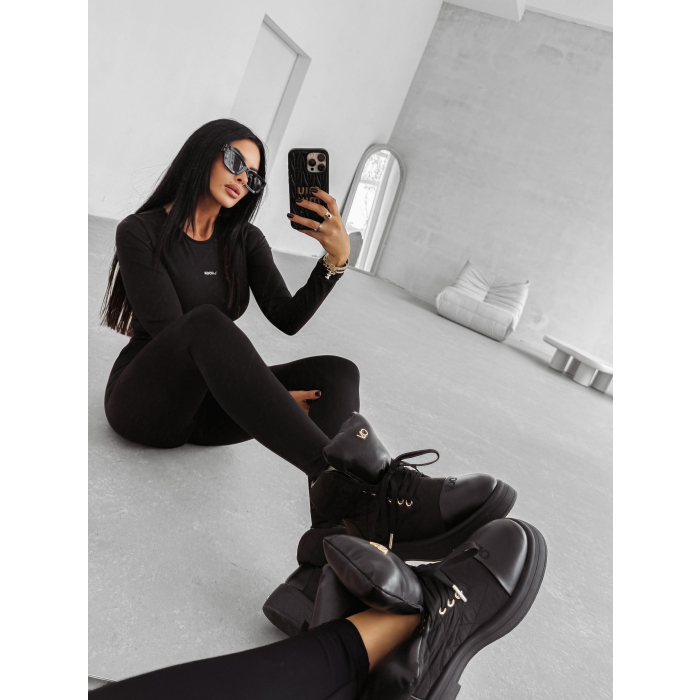 BUTY DAMSKIE WORKERY OLAVOGA SHOES BADDIE BLACK