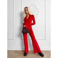 KOMBINEZON WELUROWY OLAVOGA CRISTAL FLARE RED