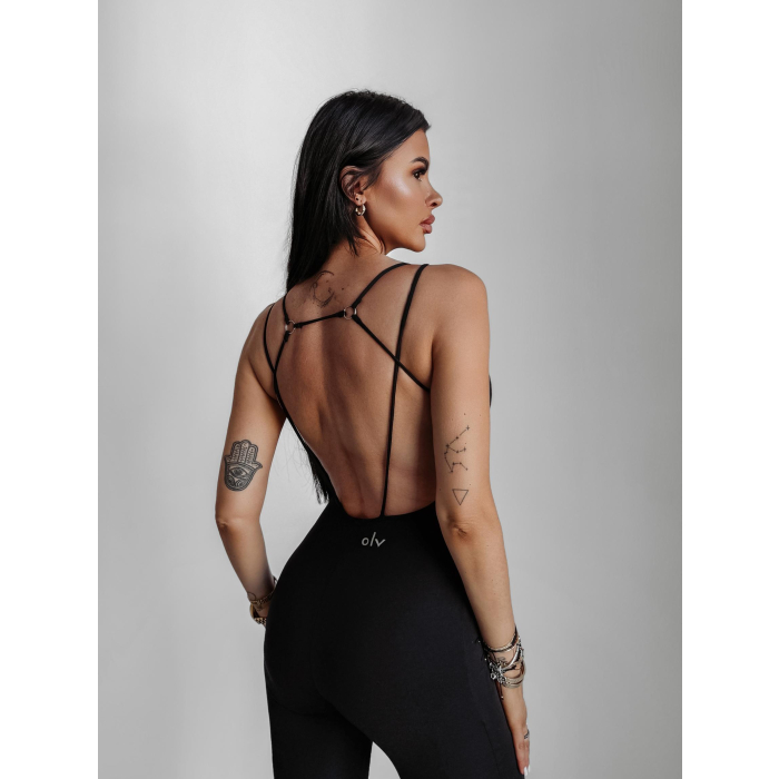 KOMBINEZON Z ODKRYTYMI PLECAMI OLAVOGA FIRESIDE BLACK