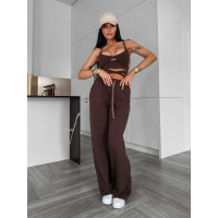 KOMPLET DAMSKI BAWEŁNIANY OLAVOGA DEW BROWN
