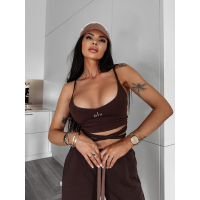 KOMPLET DAMSKI BAWEŁNIANY OLAVOGA DEW BROWN