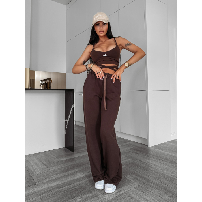 KOMPLET DAMSKI BAWEŁNIANY OLAVOGA DEW BROWN