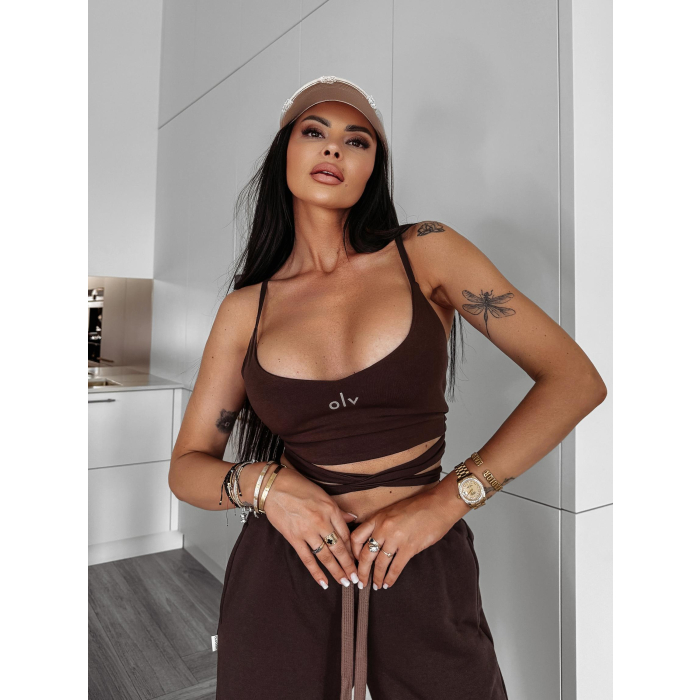KOMPLET DAMSKI BAWEŁNIANY OLAVOGA DEW BROWN