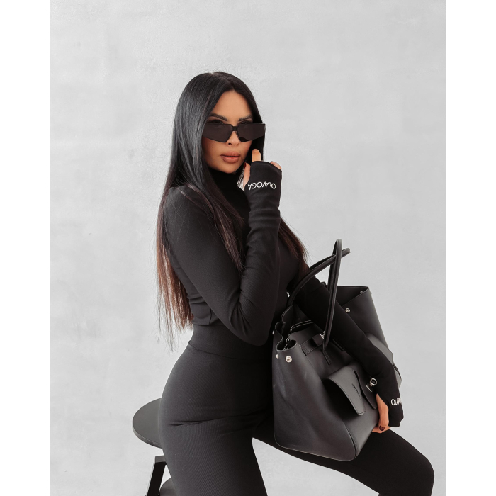 KOMPLET DAMSKI MODELUJĄCY PRĄŻKOWANY OLAVOGA RISALITO BLACK