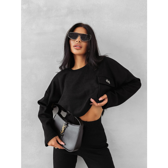 KOMPLET DAMSKI SWETERKOWY OLAVOGA AURIC BLACK