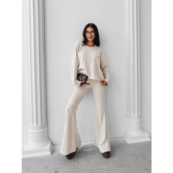 KOMPLET DAMSKI SWETERKOWY OLAVOGA AURIC BEIGE