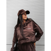 KOMPLET DRES DAMSKI BAWEŁNIANY OLAVOGA DEWFALL BROWN