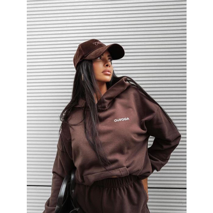 KOMPLET DRES DAMSKI BAWEŁNIANY OLAVOGA DEWFALL BROWN