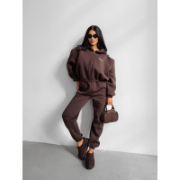 KOMPLET DRES DAMSKI BAWEŁNIANY OLAVOGA SUMELY BROWN