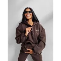 KOMPLET DRES DAMSKI BAWEŁNIANY OLAVOGA SUMELY BROWN