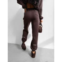 KOMPLET DRES DAMSKI BAWEŁNIANY OLAVOGA SUMELY BROWN