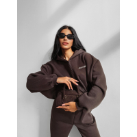 KOMPLET DRES DAMSKI BAWEŁNIANY OLAVOGA SUMELY BROWN