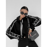 KOMPLET DRES DAMSKI DZIANINOWY OLAVOGA LAROSE BLACK