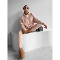 KOMPLET DRES DAMSKI DZIANINOWY OLAVOGA LAROSE BEIGE