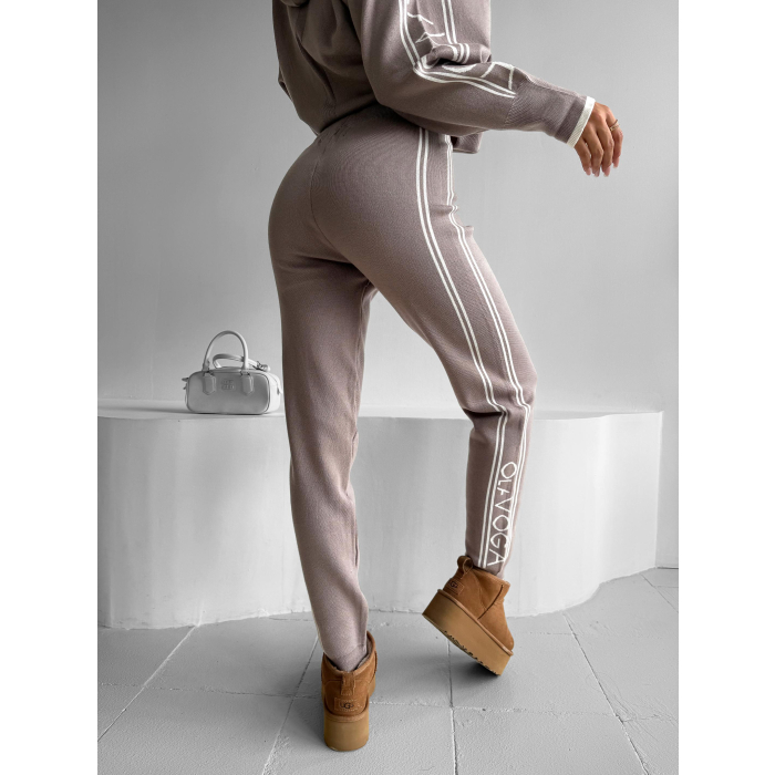 KOMPLET DRES DAMSKI DZIANINOWY OLAVOGA LAROSE GRAY