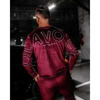 KOMPLET DRES MĘSKI WELUROWY HAFT OLAVOGA MEN VELVET ASH MEN BURGUND