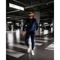 KOMPLET DRES MĘSKI WELUROWY HAFT OLAVOGA MEN VELVET ASH MEN GRANAT