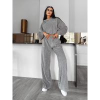 KOMPLET DRES DAMSKI OLAVOGA HARVEST VELVET GRAY