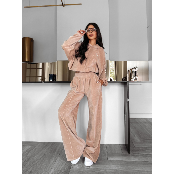 KOMPLET DRES DAMSKI OLAVOGA HARVEST VELVET BEIGE