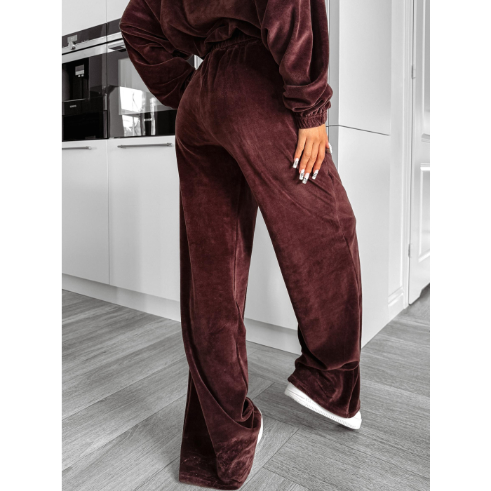 KOMPLET DRES DAMSKI OLAVOGA HARVEST VELVET BROWN
