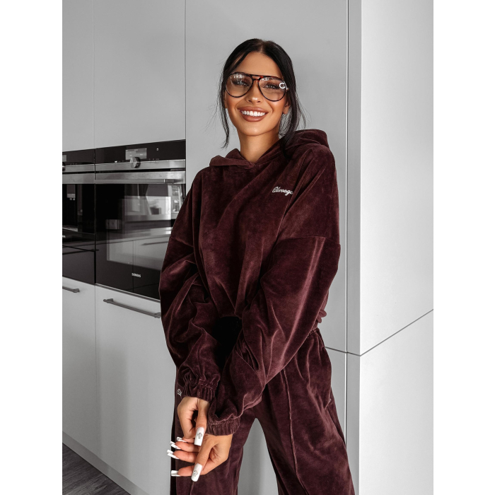 KOMPLET DRES DAMSKI OLAVOGA HARVEST VELVET BROWN