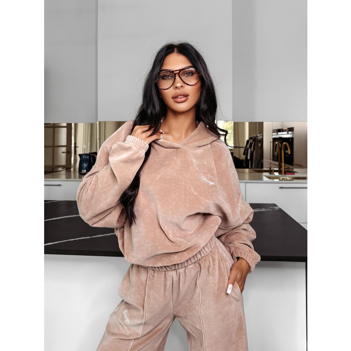 KOMPLET DRES DAMSKI OLAVOGA HARVEST VELVET BEIGE