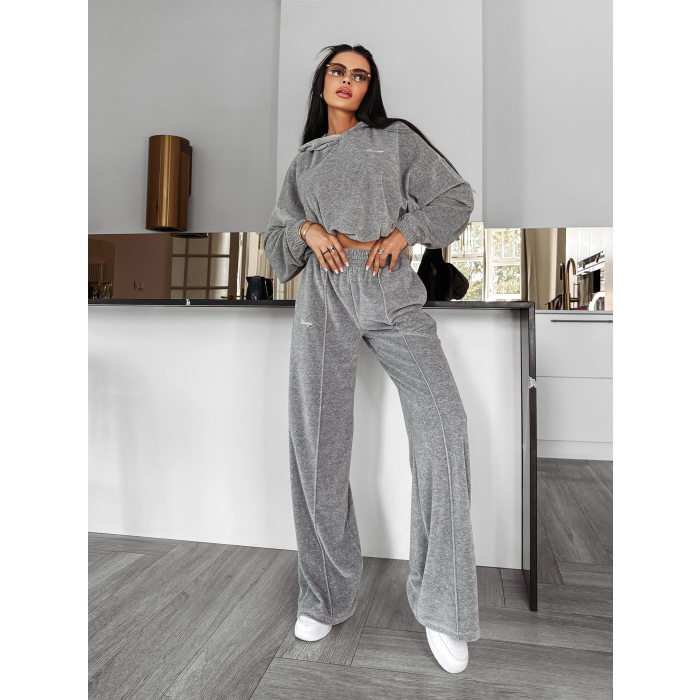 KOMPLET DRES DAMSKI OLAVOGA HARVEST VELVET GRAY