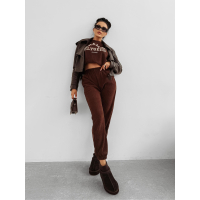 KOMPLET DRES DAMSKI SZTRUKS OLAVOGA BISCUIT BROWN