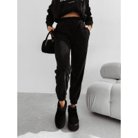 KOMPLET DRES DAMSKI SZTRUKS OLAVOGA BISCUIT BLACK