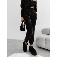 KOMPLET DRES DAMSKI SZTRUKS OLAVOGA BISCUIT BLACK