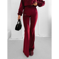 KOMPLET DRES DAMSKI WELUROWY HAFT LAMPASY OLAVOGA VELVET WOOD BURGUND
