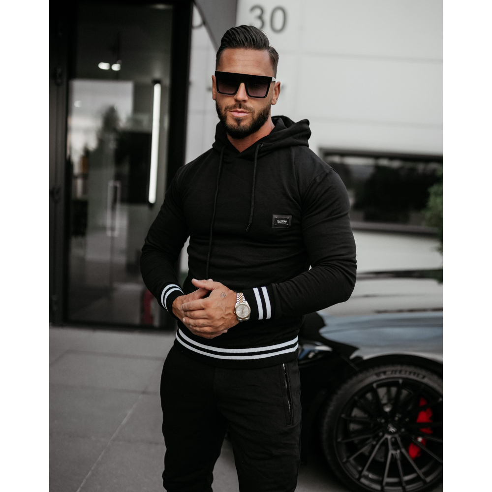 KOMPLET DRES MĘSKI BAWEŁNIANY OLAVOGA MEN VEAR BLACK