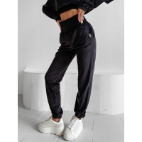 KOMPLET DRES WELUROWY HAFT OLAVOGA VELVET STORM BLACK
