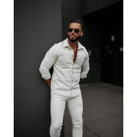 KOSZULA MĘSKA OLAVOGA MEN GIACCA LIGHT BEIGE