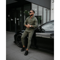 KOSZULA MĘSKA OLAVOGA MEN GIACCA DARK KHAKI