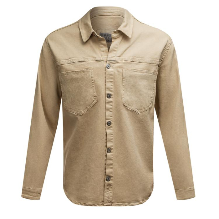 KOSZULA MĘSKA OLAVOGA MEN GIACCA DARK BEIGE