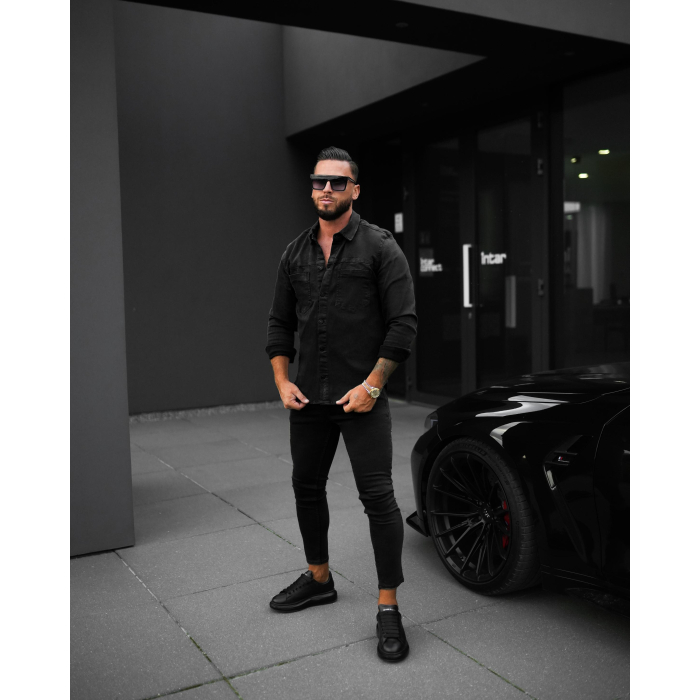 KOSZULA MĘSKA OLAVOGA MEN GIACCA BLACK