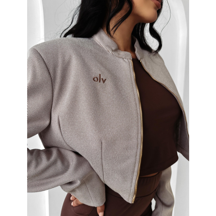 KURTKA DAMSKA BOMBER OLAVOGA DUSKY CHARM BEIGE