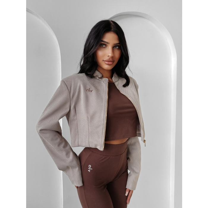 KURTKA DAMSKA BOMBER OLAVOGA DUSKY CHARM BEIGE