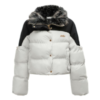 KURTKA DAMSKA BOMBER PIKOWANA OLAVOGA PULLY BEIGE BLACK