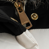 KURTKA DAMSKA BOMBER PIKOWANA OLAVOGA PULLY BEIGE BLACK