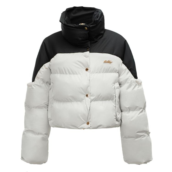 KURTKA DAMSKA BOMBER PIKOWANA OLAVOGA PULLY BEIGE BLACK