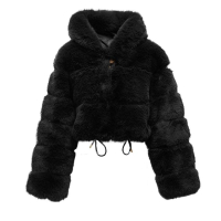 KURTKA DAMSKA FUTRO OLAVOGA MARCELLINI BLACK