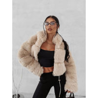 KURTKA DAMSKA FUTRO OLAVOGA MARCELLINI BEIGE