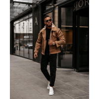 KURTKA MĘSKA KOŻUSZEK OVERSIZE OLAVOGA MEN LENNOX MEN CARMEL